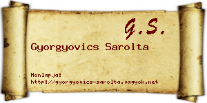 Gyorgyovics Sarolta névjegykártya