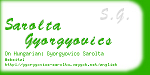 sarolta gyorgyovics business card